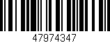 Código de barras (EAN, GTIN, SKU, ISBN): '47974347'