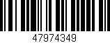 Código de barras (EAN, GTIN, SKU, ISBN): '47974349'