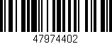 Código de barras (EAN, GTIN, SKU, ISBN): '47974402'