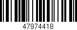Código de barras (EAN, GTIN, SKU, ISBN): '47974418'
