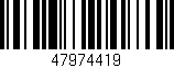 Código de barras (EAN, GTIN, SKU, ISBN): '47974419'