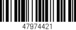 Código de barras (EAN, GTIN, SKU, ISBN): '47974421'