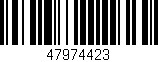 Código de barras (EAN, GTIN, SKU, ISBN): '47974423'
