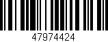 Código de barras (EAN, GTIN, SKU, ISBN): '47974424'