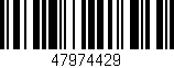 Código de barras (EAN, GTIN, SKU, ISBN): '47974429'
