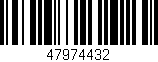 Código de barras (EAN, GTIN, SKU, ISBN): '47974432'