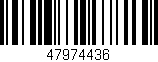 Código de barras (EAN, GTIN, SKU, ISBN): '47974436'