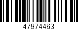 Código de barras (EAN, GTIN, SKU, ISBN): '47974463'