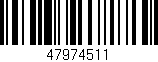 Código de barras (EAN, GTIN, SKU, ISBN): '47974511'