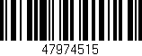 Código de barras (EAN, GTIN, SKU, ISBN): '47974515'
