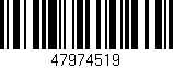 Código de barras (EAN, GTIN, SKU, ISBN): '47974519'