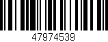 Código de barras (EAN, GTIN, SKU, ISBN): '47974539'