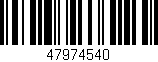 Código de barras (EAN, GTIN, SKU, ISBN): '47974540'