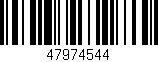 Código de barras (EAN, GTIN, SKU, ISBN): '47974544'