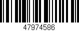 Código de barras (EAN, GTIN, SKU, ISBN): '47974586'