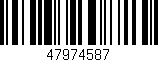 Código de barras (EAN, GTIN, SKU, ISBN): '47974587'