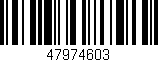 Código de barras (EAN, GTIN, SKU, ISBN): '47974603'