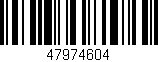 Código de barras (EAN, GTIN, SKU, ISBN): '47974604'