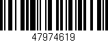 Código de barras (EAN, GTIN, SKU, ISBN): '47974619'