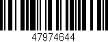 Código de barras (EAN, GTIN, SKU, ISBN): '47974644'