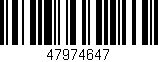 Código de barras (EAN, GTIN, SKU, ISBN): '47974647'