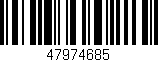 Código de barras (EAN, GTIN, SKU, ISBN): '47974685'