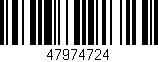 Código de barras (EAN, GTIN, SKU, ISBN): '47974724'