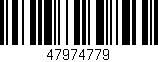 Código de barras (EAN, GTIN, SKU, ISBN): '47974779'