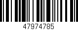 Código de barras (EAN, GTIN, SKU, ISBN): '47974785'