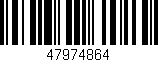 Código de barras (EAN, GTIN, SKU, ISBN): '47974864'