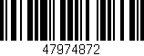 Código de barras (EAN, GTIN, SKU, ISBN): '47974872'