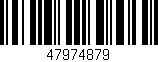 Código de barras (EAN, GTIN, SKU, ISBN): '47974879'