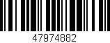Código de barras (EAN, GTIN, SKU, ISBN): '47974882'