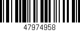 Código de barras (EAN, GTIN, SKU, ISBN): '47974958'