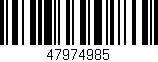Código de barras (EAN, GTIN, SKU, ISBN): '47974985'