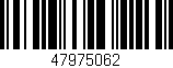 Código de barras (EAN, GTIN, SKU, ISBN): '47975062'