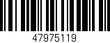 Código de barras (EAN, GTIN, SKU, ISBN): '47975119'