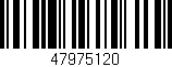 Código de barras (EAN, GTIN, SKU, ISBN): '47975120'