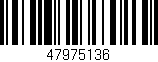 Código de barras (EAN, GTIN, SKU, ISBN): '47975136'