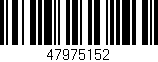 Código de barras (EAN, GTIN, SKU, ISBN): '47975152'