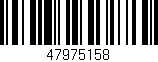 Código de barras (EAN, GTIN, SKU, ISBN): '47975158'