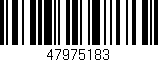 Código de barras (EAN, GTIN, SKU, ISBN): '47975183'