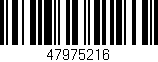 Código de barras (EAN, GTIN, SKU, ISBN): '47975216'
