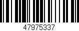 Código de barras (EAN, GTIN, SKU, ISBN): '47975337'