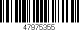 Código de barras (EAN, GTIN, SKU, ISBN): '47975355'