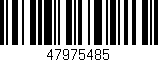 Código de barras (EAN, GTIN, SKU, ISBN): '47975485'