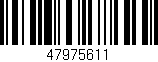 Código de barras (EAN, GTIN, SKU, ISBN): '47975611'