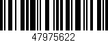 Código de barras (EAN, GTIN, SKU, ISBN): '47975622'