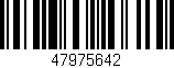 Código de barras (EAN, GTIN, SKU, ISBN): '47975642'