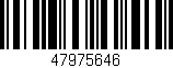 Código de barras (EAN, GTIN, SKU, ISBN): '47975646'